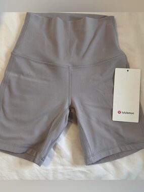lululemon athletica High-Waist Bike Shorts — Light Gray